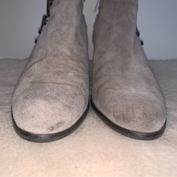 Stuart Weitzman Kickstart Studded Suede Ankle Boot 6 - Picture 7 of 14